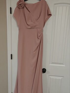Teri Jon Blush Pink Wedding guest Dress